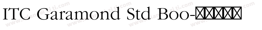 ITC Garamond Std Boo字体转换
